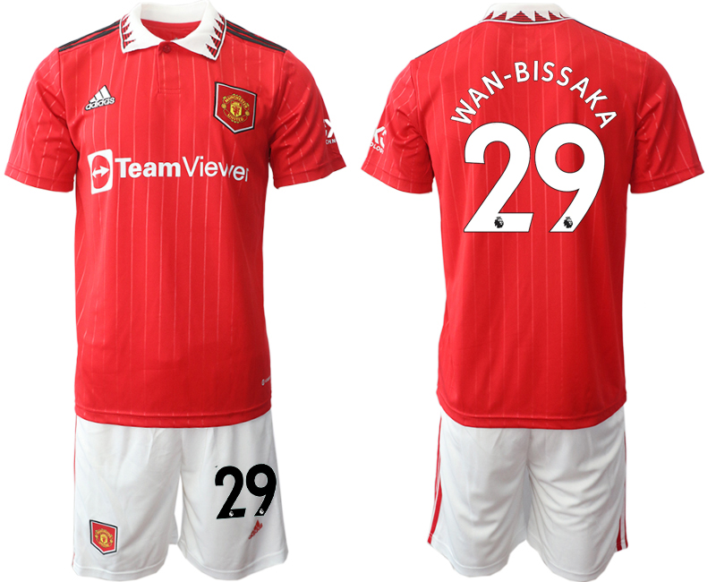 Men 2022-2023 Club Manchester United home Red #29 Adidas Soccer Jersey